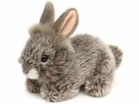Uni-Toys - Angorakaninchen grau, liegend - 18 cm (Länge) - Plüsch-Hase, Kaninchen -