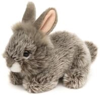 Uni-Toys - Angorakaninchen grau, liegend - 18 cm (L&auml;nge) - Pl&uuml;sch-Hase, Kaninchen -