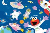 Schmidt Spiele 56459 Sesamstra&szlig;e, Im Weltall, 60 Teile Kinderpuzzle, Normal