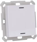 EIB, KNX, Push Button Lite 55, 1-adrig, RGBW, Neutral, Wei&szlig;es Finish gl&auml;nzend