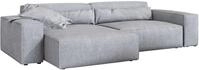 DELIFE Eckcouch Sirpio XL Mikrofaser Grau 270x170 cm Recamiere variabel