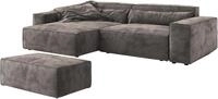 Eckcouch Sirpio XL Mikrofaser Khakibraun 270x170 cm Recamiere variabel