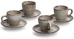 Zeller 26509 Espresso-Set, 8-tlg., Keramik, taupe, ca. &Oslash; 6 x 5,5 cm