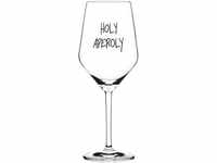 Sand & Soda 9500004 Modernes Weinglas mit trendigem Spruch Holy Aperoly, in