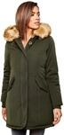 MARIKOO Damen Winter Jacke Parka Mantel Winterjacke warm gef&uuml;ttert B362
