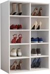 VCM Holz Schuhregal | Ma&szlig;e ca. H. 84 x B. 55 x T. 30 cm | Schuhkommode mit 10