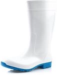 Ladeheid Damen Gummistiefel 100% Wasserdticht Regenstiefel Damen LA-967 (Wei&szlig;/Blau,
