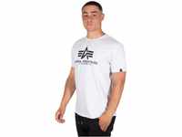 Alpha Industries Herren Basic T-Shirt, White Melange, S