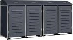 DEGAMO M&uuml;lltonnenbox 4-er M&uuml;lltonnenhaus Kiel f&uuml;r 4X Tonnen 120 oder 240...