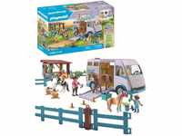 PLAYMOBIL Horses of Waterfall 71493 Mobile Reitschule, spielerisches Lernen des