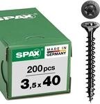 Spax Universalschraube, Senkkopf, schwarz, T-STAR plus, Vollgewinde (3,5x40 mm...