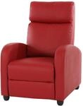 Mendler Fernsehsessel Denver, Kunstleder - rot | Relaxsessel, Liege, Sessel
