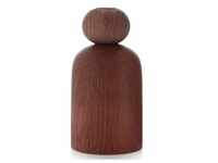 Shape Ball vase, Smoked Oak, H 19 cm x Ø 10 cm