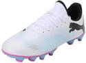 PUMA Soccer Shoe Unisex Kinder, Puma White Puma Black Poison Pink, 33.5 EU