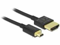 Delock HDMI Anschlusskabel HDMI-A Stecker, HDMI-Micro-D Stecker 4.50m Schwarz...