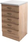 Flex-Well K&uuml;chenschrank HERNE - Auszugs-Unterschrank - 5 Schubladen - Breite 50 cm -