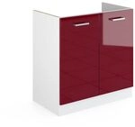 Vicco Sp&uuml;lenunterschrank R-Line, Rot Hochglanz, 80 cm ohne Arbeitsplatte, zur...