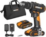 WORX WX370.1 Akku Schlagbohrschrauber 20V - 50Nm, 2-Gang-Getriebe & LED-Licht - zum