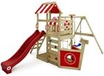 WICKEY Spielturm Kletterger&uuml;st SeaFlyer mit Schaukel & roter Rutsche, Outdoor Kinder