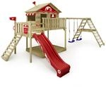 WICKEY Spielturm Kletterger&uuml;st Smart Ocean mit Schaukel & roter Rutsche, Outdoor