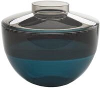 Kartell Shibuya Vase, Plastik, grau/Rauch/blau, 27 x 22 cm