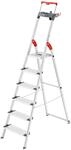 Hailo L84 ComfortLine Alu-Sicherheits-Stehleiter - 6 XXL-Stufen belastbar bis 150 kg