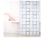 Relaxdays Duschrollo Square, wasserabweisend, Retro Badrollo Wanne u. Dusche,