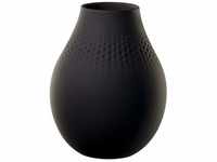 Villeroy & Boch Collier Noir Vase Perle No. 2, 16 x 116 x 20 cm, Premium Porzellan,