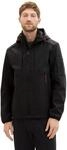 TOM TAILOR Herren Softshell-Jacke mit Kapuze, 29999 - Black, XXXL