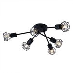 RETRO Decken Lampe schwarz Wohn Zimmer Beleuchtung K&auml;fig Spot Strahler Leuchte...