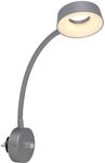 LED Wandleuchte LEHOVO Direct-Plug-In mit Flexo 4 Watt silberfarben Dimmer