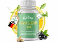 Vitabay Vitamin C Zink Tabletten 200 Vegane Tabletten 1000mg - Vitamin C...
