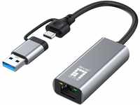 LevelOne USB-0423 2,5-Gigabit-Ethernet-2-in-1-USB-C/A-Netzwerkadapter