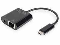 DIGITUS DN-3027 USB Type-C Gigabit Ethernet Adapter mit Power Delivery Unterstützung