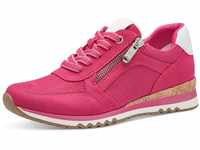 MARCO TOZZI Damen Sneaker flach mit Reißverschluss Vegan, Rosa (Pink Comb), 37 EU