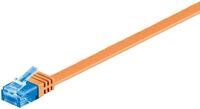 Goobay 3 St&uuml;ck Kabel Netzwerk Flach CAT 6 A U/UTP Copper 2 m orange