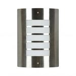 Licht-Erlebnisse Wandleuchte Outdoor Edelstahl in Silber IP44 Fassade Haus H:31 cm