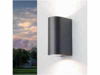 Licht-Erlebnisse Outdoor Wandleuchte Aluminium Glas Anthrazit IP44 Haus Terrasse