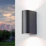 Licht-Erlebnisse Wandleuchte Aussen, Au&szlig;enlampe Anthrazit, IP44, Balkon, Terrasse,