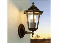 Licht-Erlebnisse Außenwandlampe Aluminium Glas in Antik Kupfer IP44 Garten...
