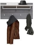trendteam smart living - Line - Garderobenpaneel - Wei&szlig; Hochglanz/Grau -