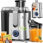 KESSER&reg; Zentrifuge Entsafter f&uuml;r Obst | Gem&uuml;se aus Edelstahl 1100W, gro&szlig;e
