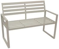DEGAMO Design Gartenbank Atlanta 2-sitzer 123cm, aus Aluminium wetterfest und