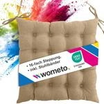 wometo Sitzkissen Stuhl 40x40 Oeko-TEX - beige Sitzpolster Stuhlkissen mit