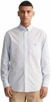 GANT Herren Reg Poplin Gingham Shirt Klassisches Hemd, Light Blue, 3XL EU