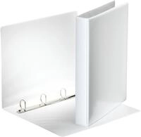 Esselte 49702 Ringbuch Pr&auml;sentation, mit Taschen, A4, PP, 4 Ringe, 25 mm, weiss