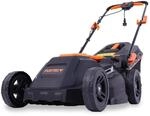 FUXTEC Elektro Rasenm&auml;her mit Kabel FX-RME38-38cm mit 40L Grasfangkorb - nur 12kg -