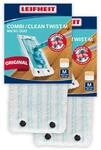 Leifheit 2er Set Wischbezug CLEAN Twist M Micro Duo, f&uuml;r alle Bodenarten,