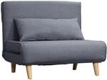 HOMCOM Einzelsofa Schlafsofa Sofabett Klappsofa verstellbar R&uuml;ckenlehne Liege