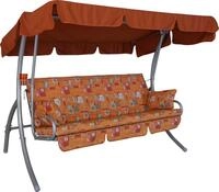 ANGERER Hollywoodschaukel Trend Terra Gemustert | Gartenschaukel Made in Germany,